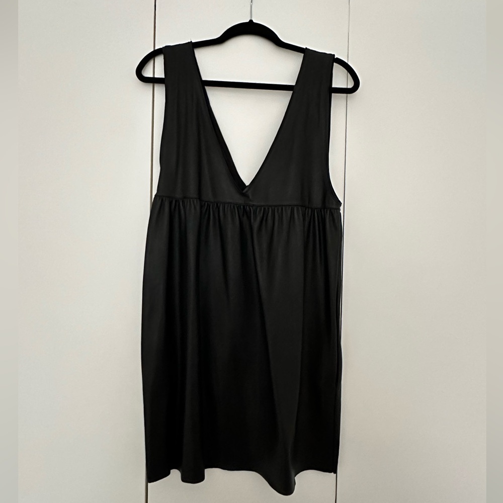ZARA - faux leather mini jumper dress - Size M